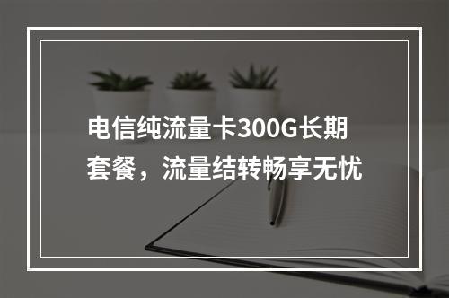 电信纯流量卡300G长期套餐，流量结转畅享无忧