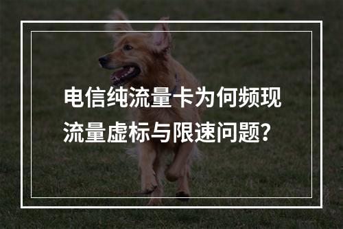 电信纯流量卡为何频现流量虚标与限速问题？