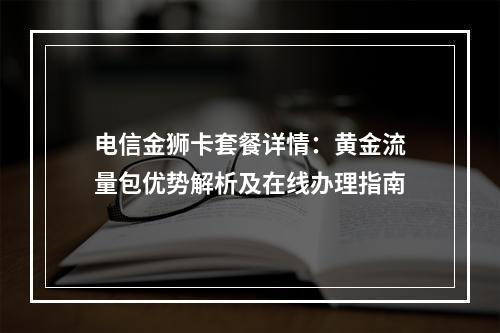 电信金狮卡套餐详情：黄金流量包优势解析及在线办理指南