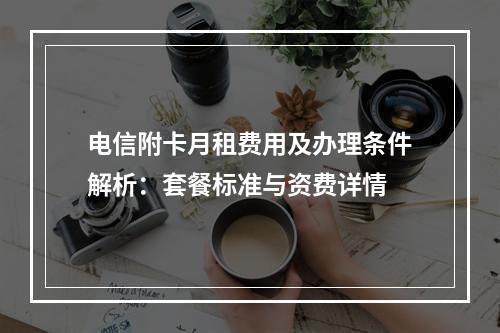电信附卡月租费用及办理条件解析：套餐标准与资费详情