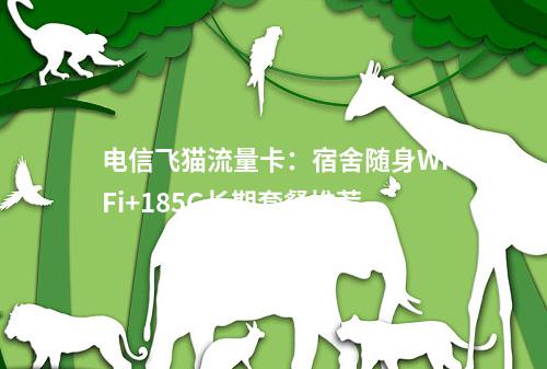 电信飞猫流量卡：宿舍随身WiFi+185G长期套餐推荐