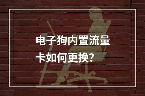 电子狗内置流量卡如何更换？