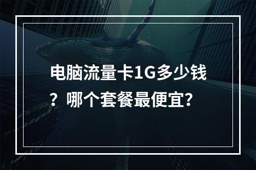 电脑流量卡1G多少钱？哪个套餐最便宜？