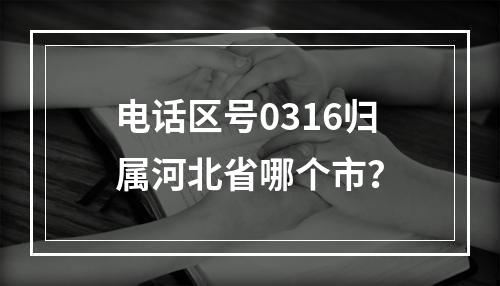 电话区号0316归属河北省哪个市？