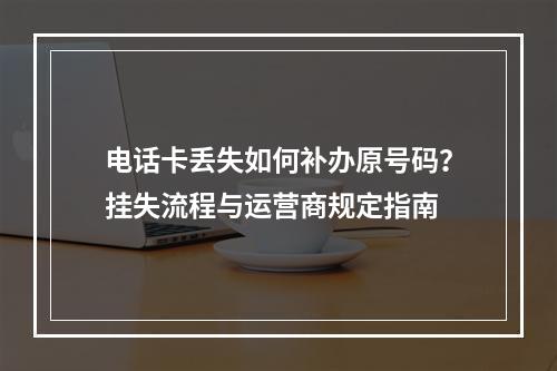 电话卡丢失如何补办原号码？挂失流程与运营商规定指南