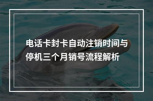 电话卡封卡自动注销时间与停机三个月销号流程解析
