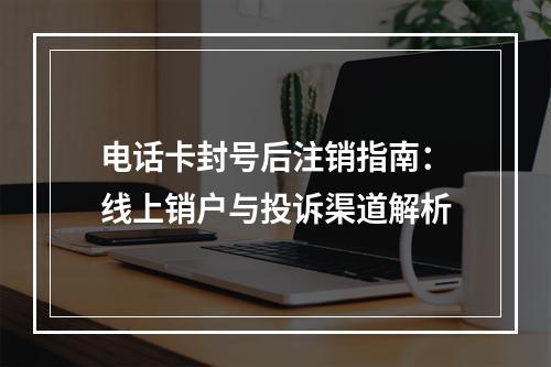 电话卡封号后注销指南：线上销户与投诉渠道解析