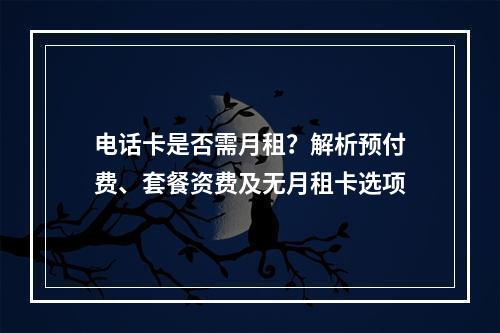 电话卡是否需月租？解析预付费、套餐资费及无月租卡选项