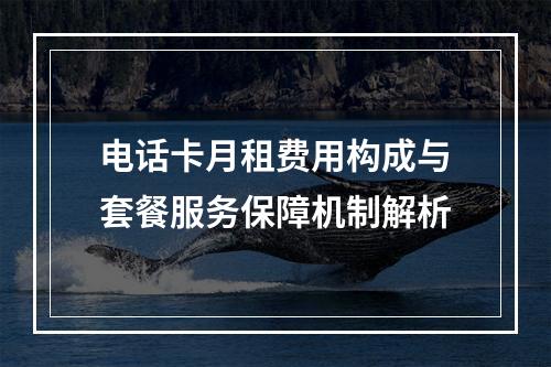电话卡月租费用构成与套餐服务保障机制解析