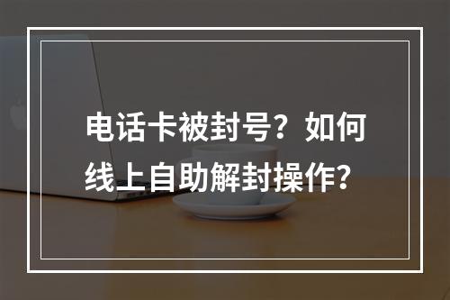 电话卡被封号？如何线上自助解封操作？