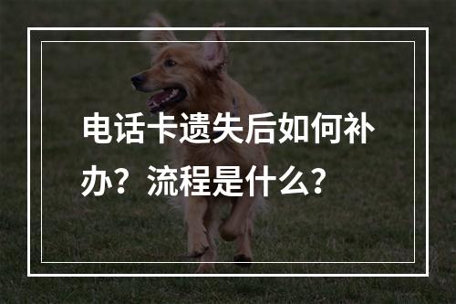 电话卡遗失后如何补办？流程是什么？