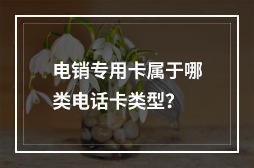 电销专用卡属于哪类电话卡类型？