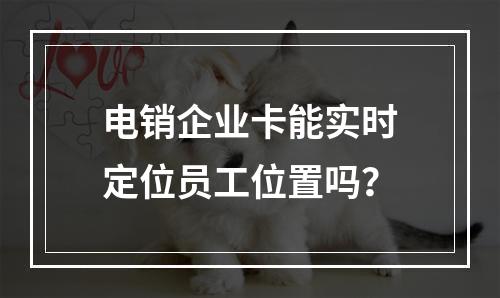电销企业卡能实时定位员工位置吗？