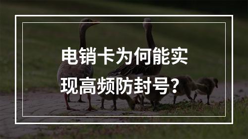 电销卡为何能实现高频防封号？