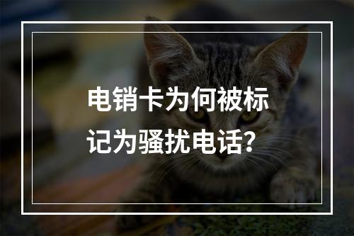 电销卡为何被标记为骚扰电话？