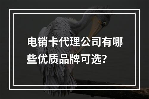 电销卡代理公司有哪些优质品牌可选？