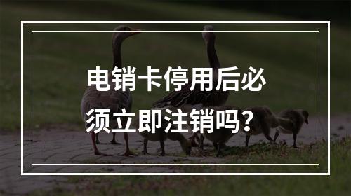 电销卡停用后必须立即注销吗？