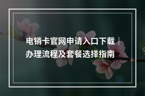电销卡官网申请入口下载｜办理流程及套餐选择指南