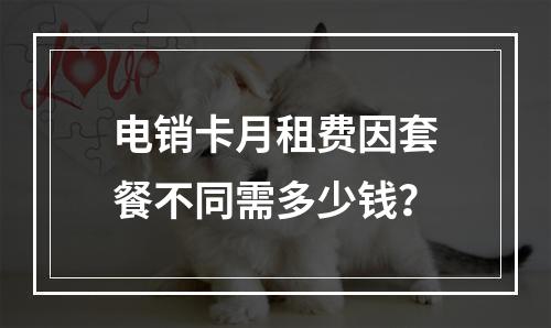 电销卡月租费因套餐不同需多少钱？
