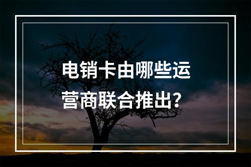 电销卡由哪些运营商联合推出？