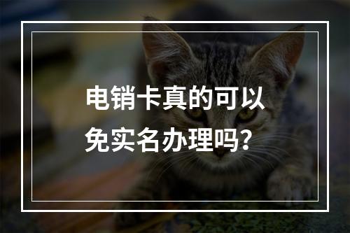 电销卡真的可以免实名办理吗？