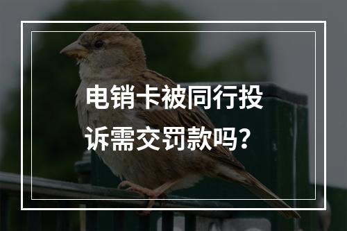 电销卡被同行投诉需交罚款吗？