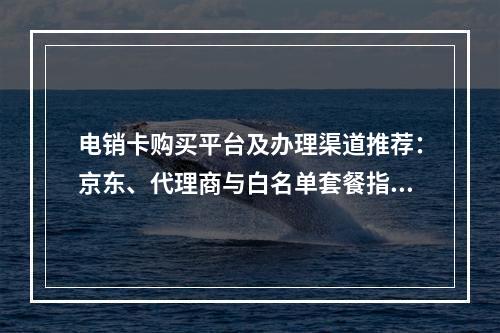电销卡购买平台及办理渠道推荐：京东、代理商与白名单套餐指南