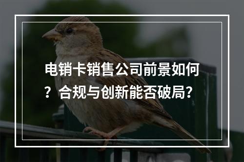 电销卡销售公司前景如何？合规与创新能否破局？