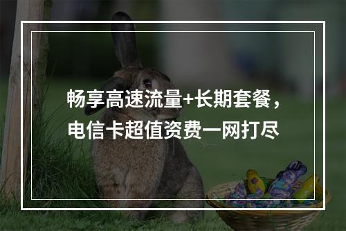 畅享高速流量+长期套餐，电信卡超值资费一网打尽