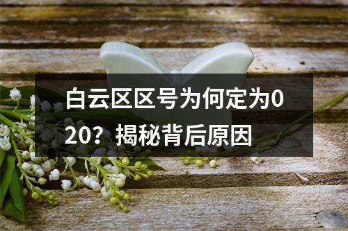 白云区区号为何定为020？揭秘背后原因