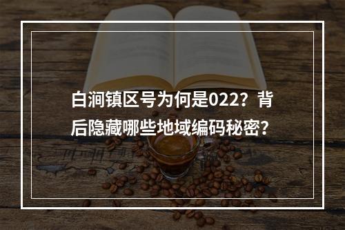 白涧镇区号为何是022？背后隐藏哪些地域编码秘密？