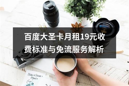 百度大圣卡月租19元收费标准与免流服务解析