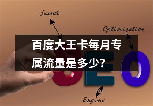 百度大王卡每月专属流量是多少？