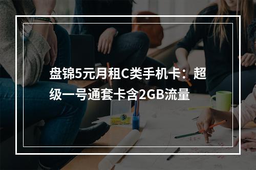 盘锦5元月租C类手机卡：超级一号通套卡含2GB流量