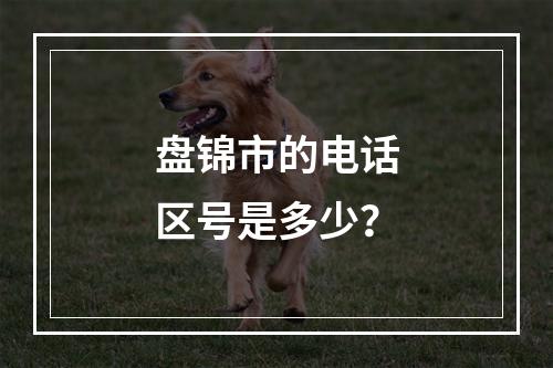 盘锦市的电话区号是多少？