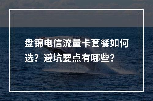 盘锦电信流量卡套餐如何选？避坑要点有哪些？