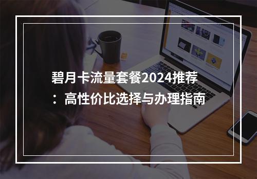 碧月卡流量套餐2024推荐：高性价比选择与办理指南