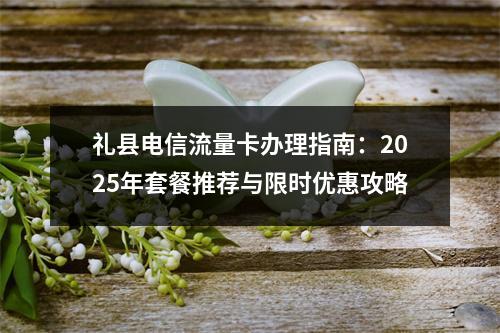 礼县电信流量卡办理指南：2025年套餐推荐与限时优惠攻略