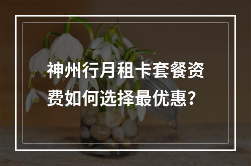 神州行月租卡套餐资费如何选择最优惠？