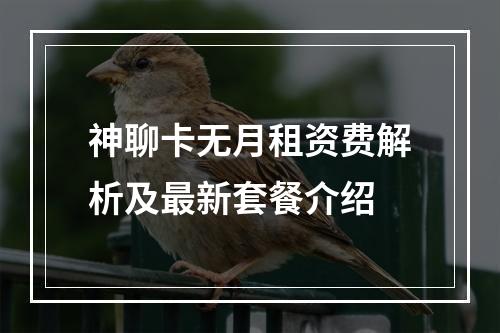 神聊卡无月租资费解析及最新套餐介绍