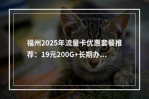 福州2025年流量卡优惠套餐推荐：19元200G+长期办理指南