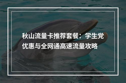 秋山流量卡推荐套餐：学生党优惠与全网通高速流量攻略