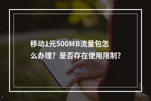 移动1元500MB流量包怎么办理？是否存在使用限制？
