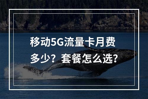 移动5G流量卡月费多少？套餐怎么选？