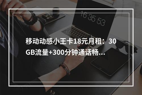 移动动感小王卡18元月租：30GB流量+300分钟通话畅享套餐