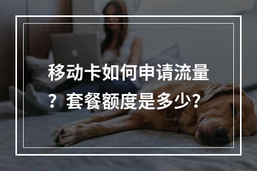移动卡如何申请流量？套餐额度是多少？