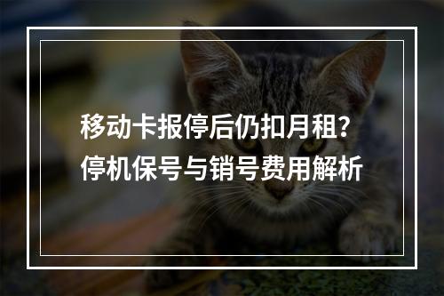 移动卡报停后仍扣月租？停机保号与销号费用解析