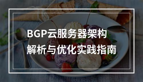 BGP云服务器架构解析与优化实践指南
