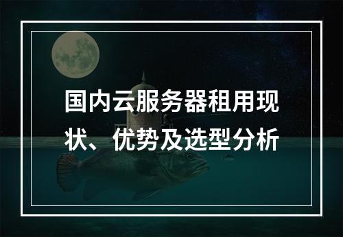 国内云服务器租用现状、优势及选型分析
