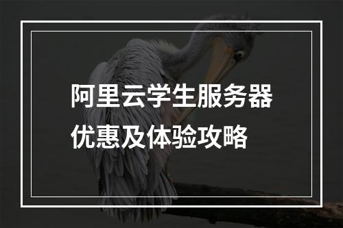 阿里云学生服务器优惠及体验攻略